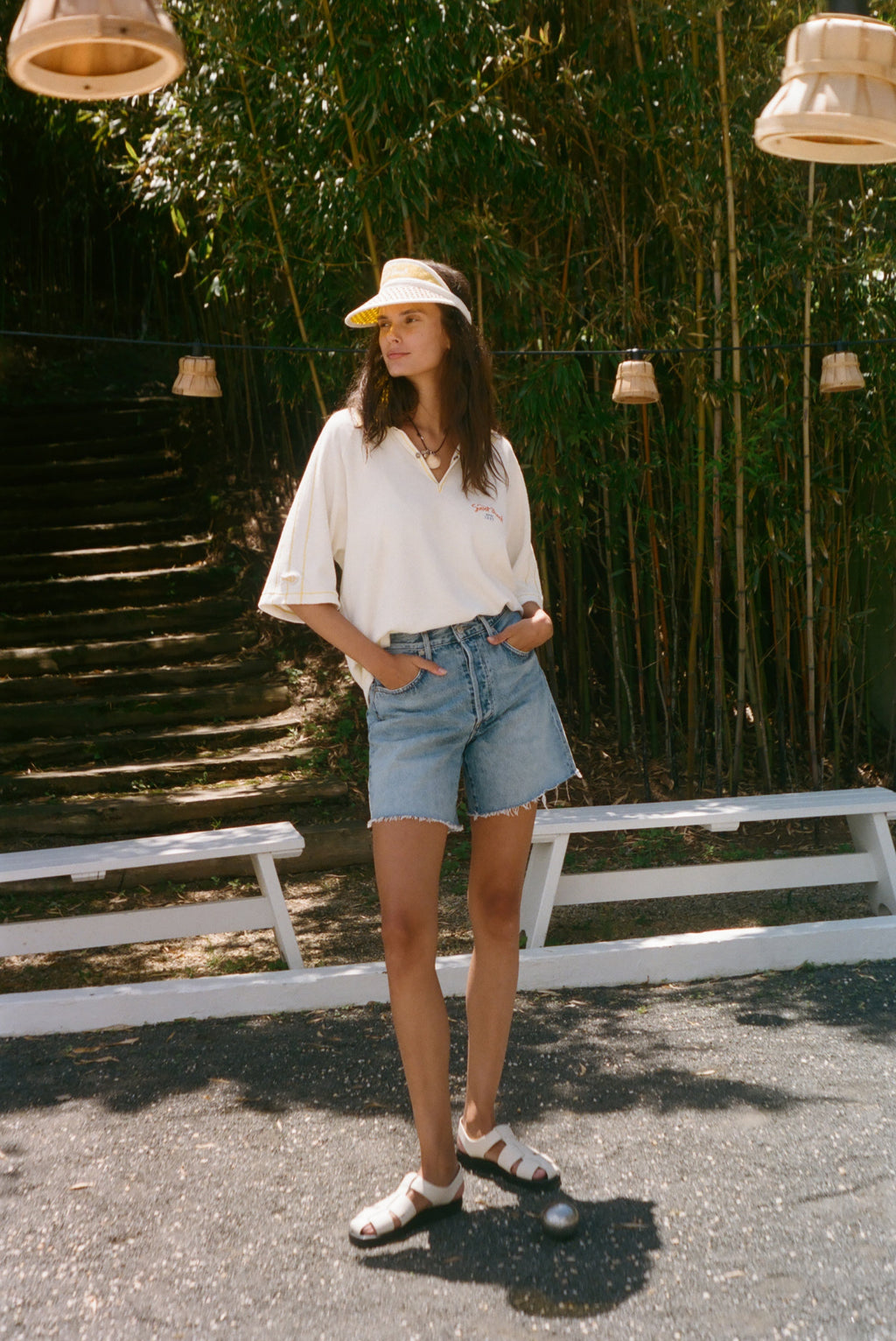 ‘Sunset Beach’ Raglan Terry Polo