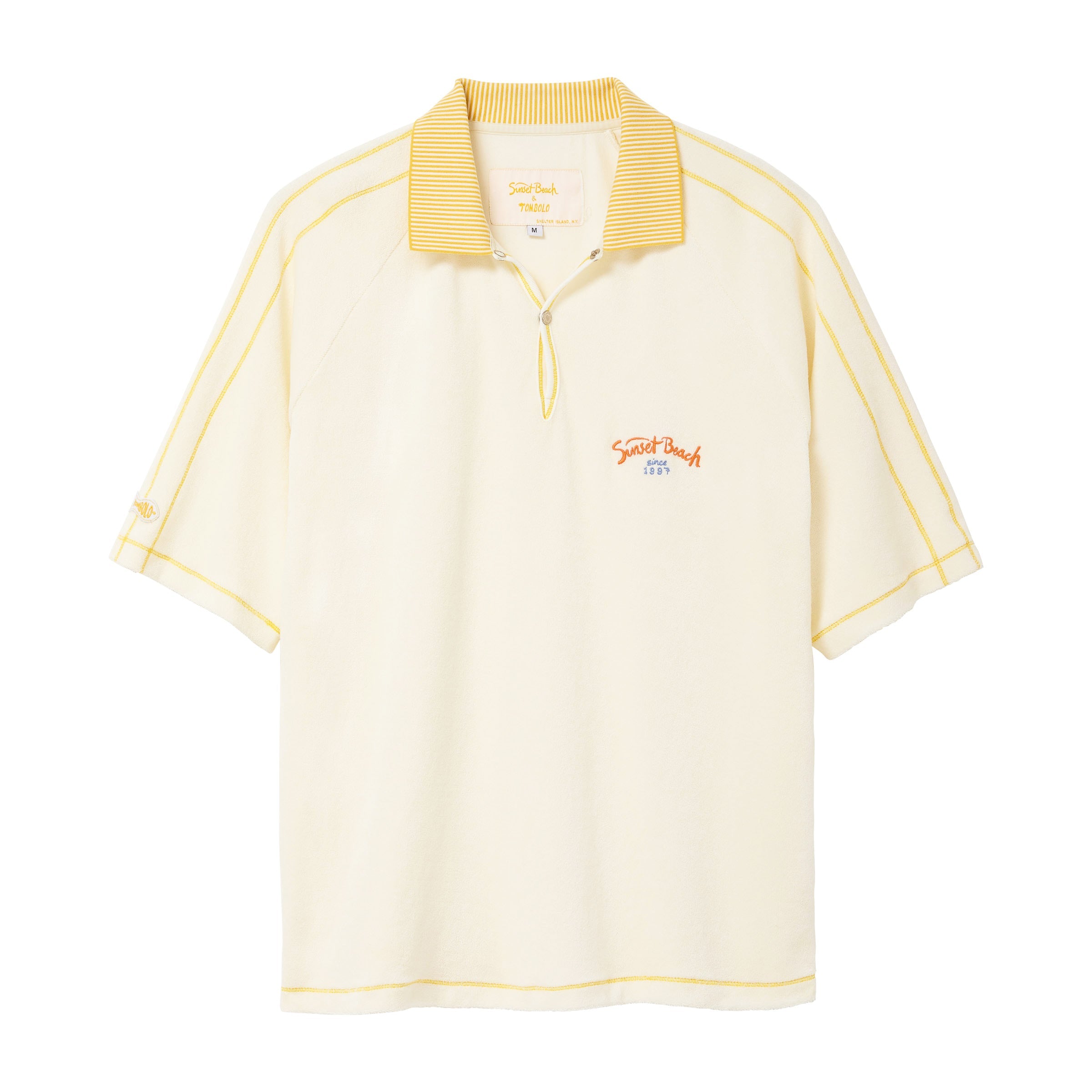 ‘Sunset Beach’ Raglan Terry Polo