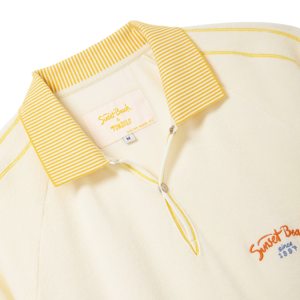 ‘Sunset Beach’ Raglan Terry Polo