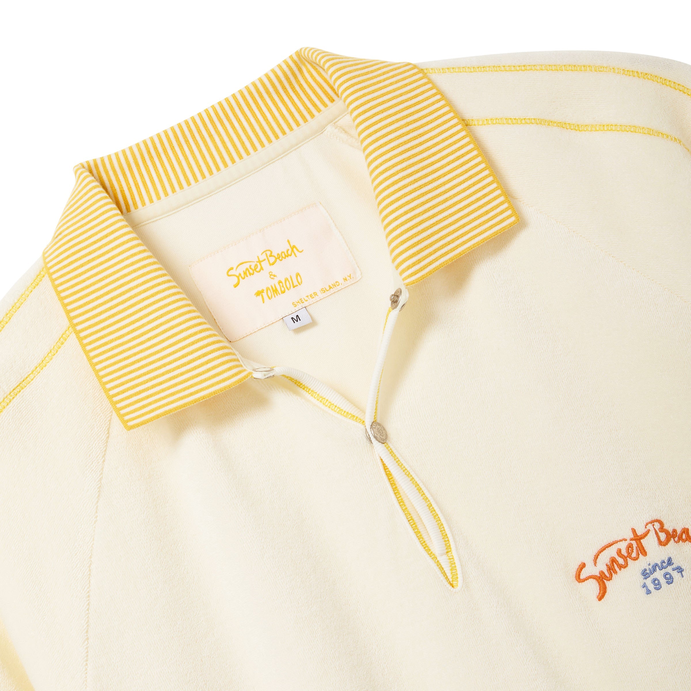 ‘Sunset Beach’ Raglan Terry Polo