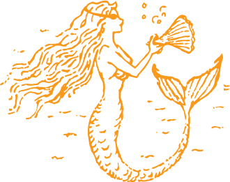 Mermaid Navy Tee — graphic