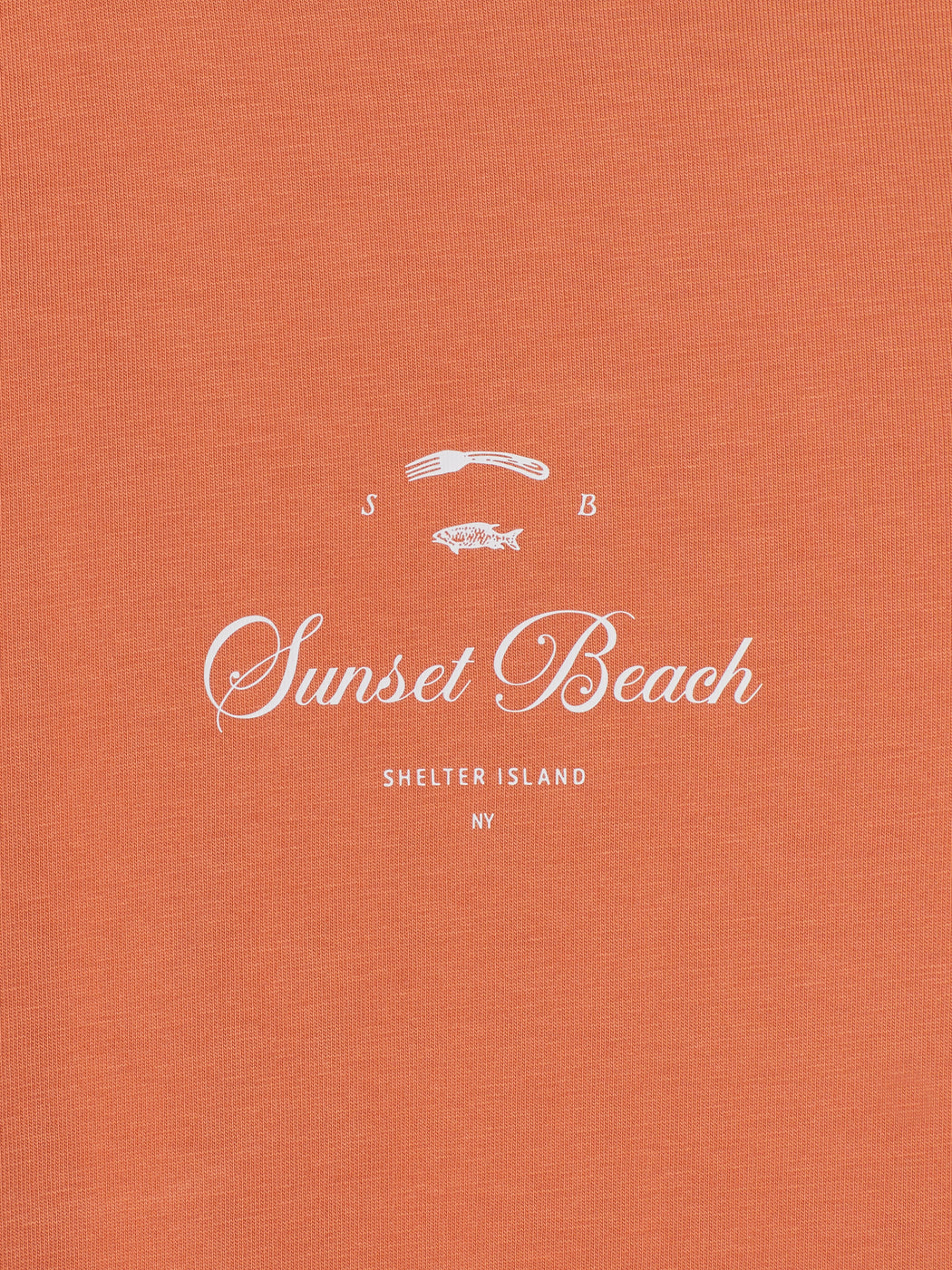 SSB FISH & FORK T-SHIRT - CORAL