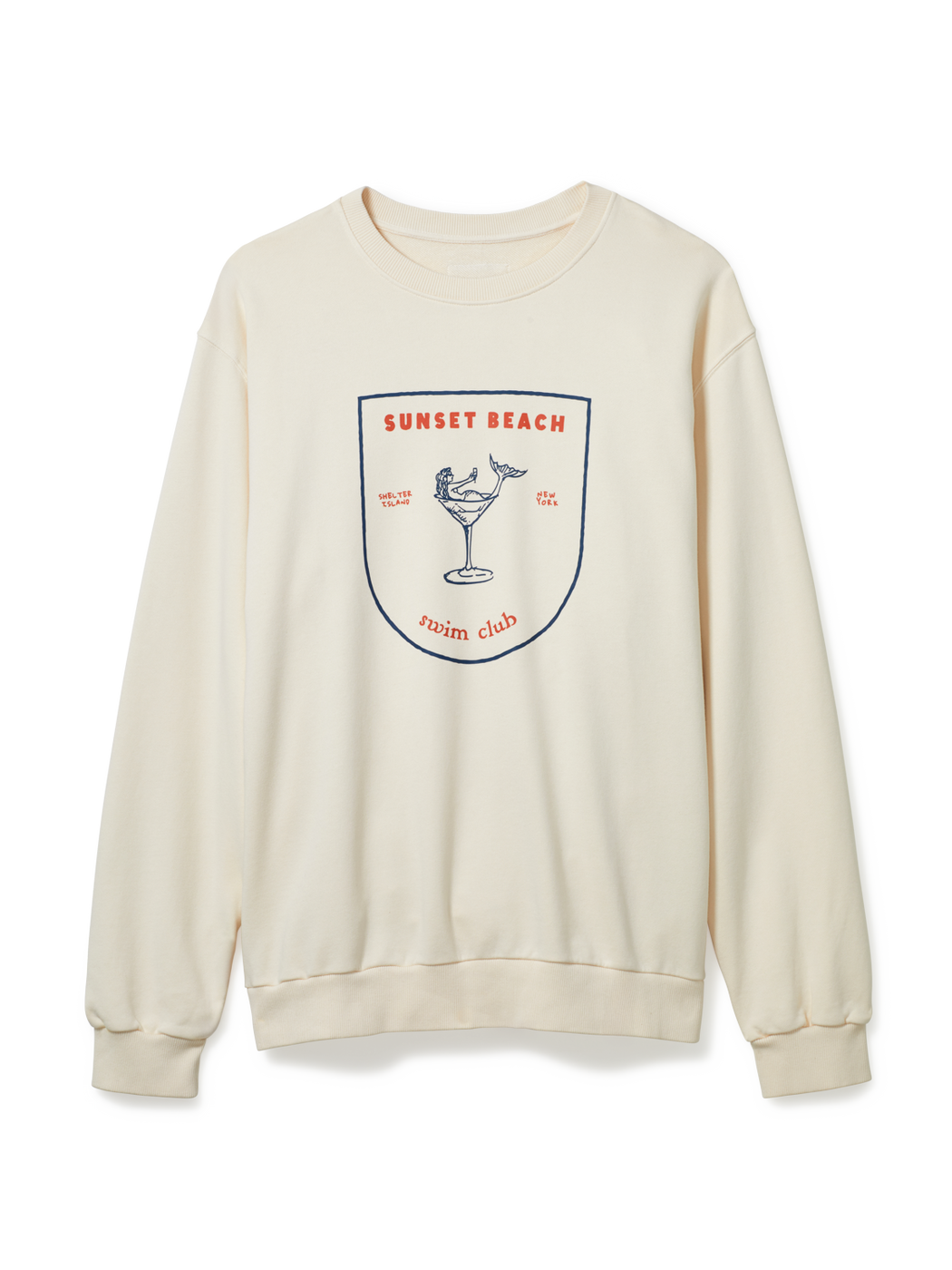 SSB MERMAID MARTINI SWEATSHIRT - OATMILK