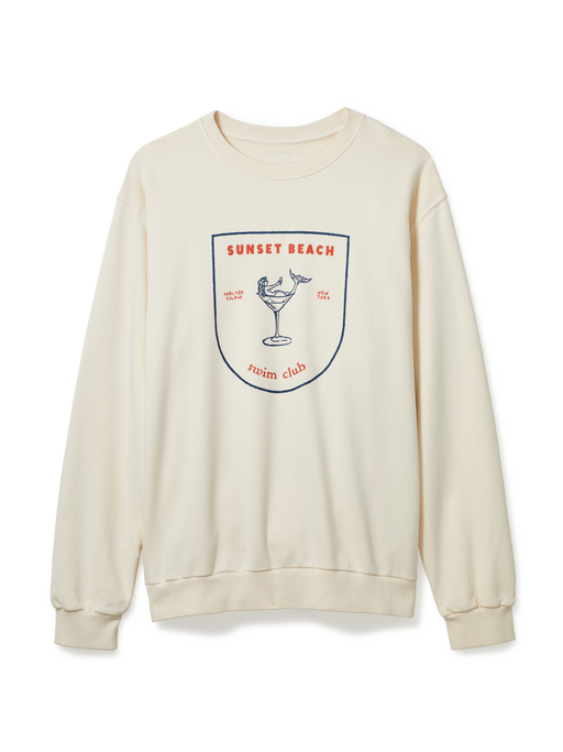 SSB MERMAID MARTINI SWEATSHIRT - OATMILK