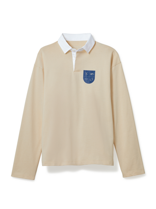 SSB PATCH POLO SHIRT - OATMILK