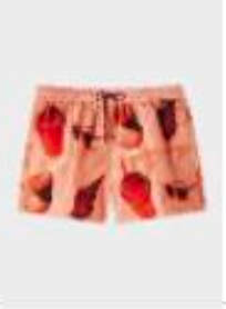 MENS SWIMSHORT SUNBLC CORAL RED